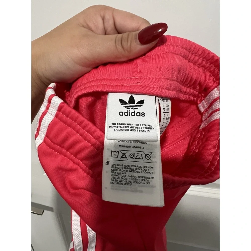 Adidas Baby‎ Girl Track Suit Pink Size 3-6 Months Striped Athletic Hot Pink Zip